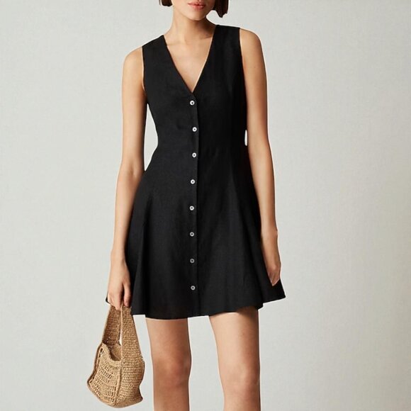 J. Crew Tall mini dress in linen Size 16 Tall - Picture 1 of 11